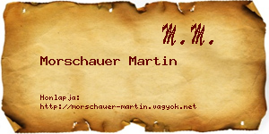 Morschauer Martin névjegykártya